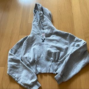 Playboy cropped corset sweatshirt